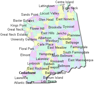 Nassau County Fuel Oil Delivery Map for Codfuel.com