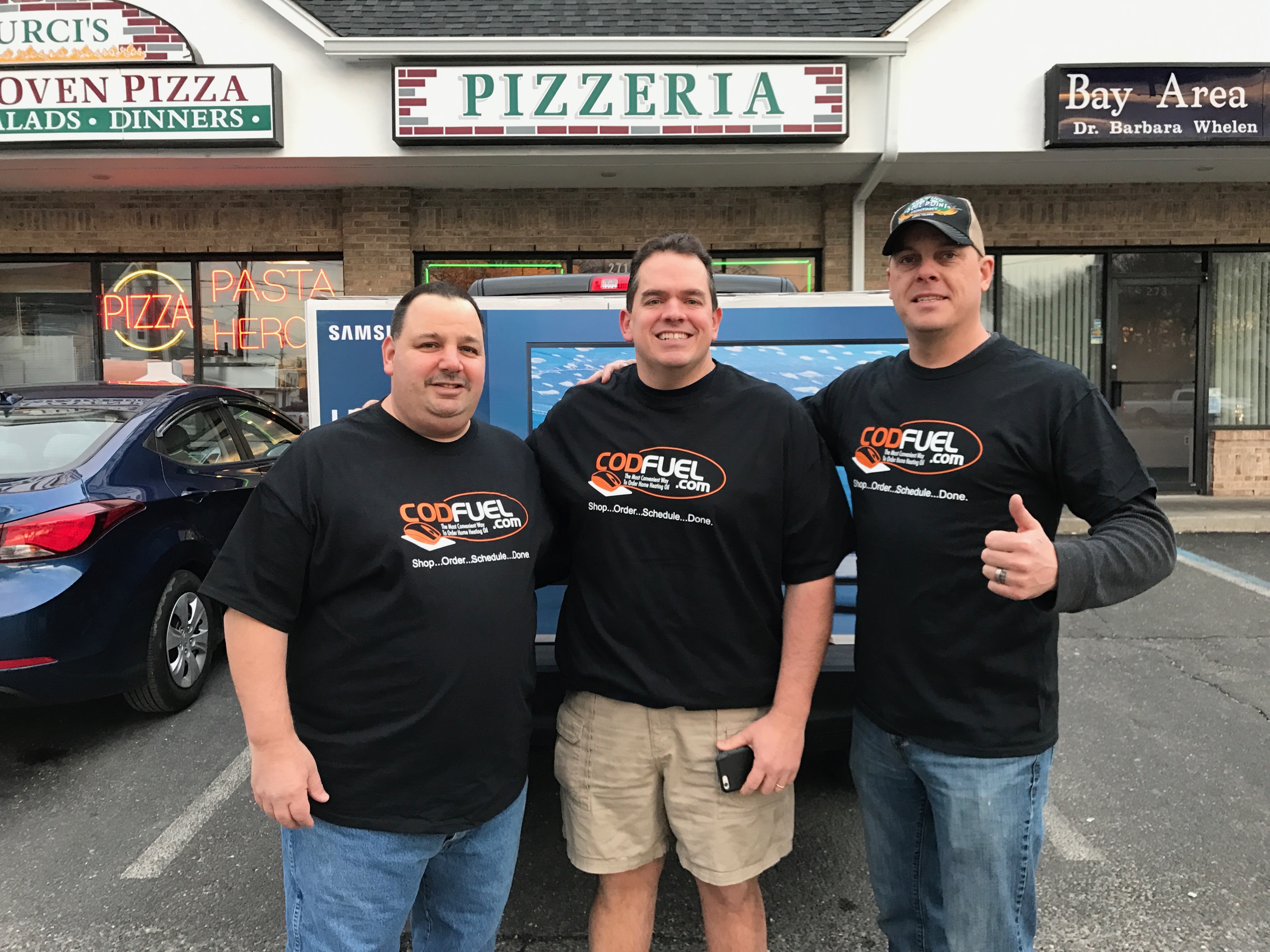 Codfuel.com at Furci's Pizza Bayport CODFUEL.com, Furci Pizza and Wise Choice Fuel Prize Winner
